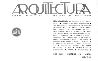 Arquitectura 173 | 1932