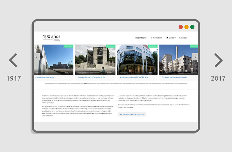 100 años de Concursos de Arquitectura en Uruguay | Plataforma en línea