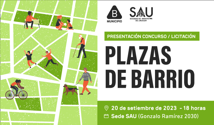 Inauguración de la exposición sobre el concurso Plazas de Barrio en la FADU