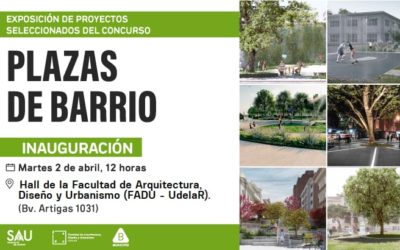 Inauguración de la exposición sobre el concurso Plazas de Barrio en la FADU